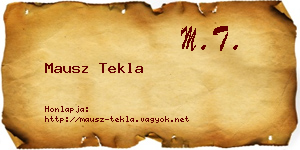 Mausz Tekla névjegykártya